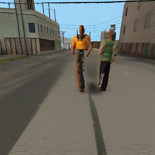 Prompt: screenshot of gta san andreas, funny meme