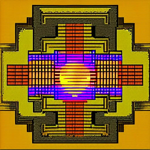 Image similar to temple of the sun # pixelart