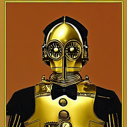 Image similar to Victorian era c3po