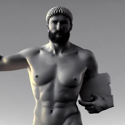 Image similar to roman legionnaire, bouguereau, tom of finland, octane render, 3 d