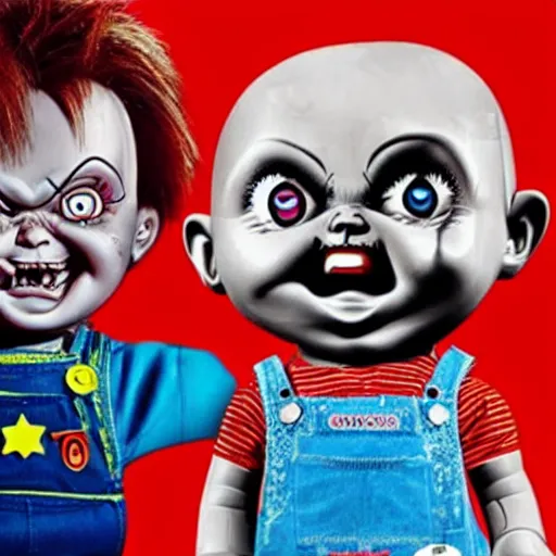 Image similar to Chucky the killer doll anime