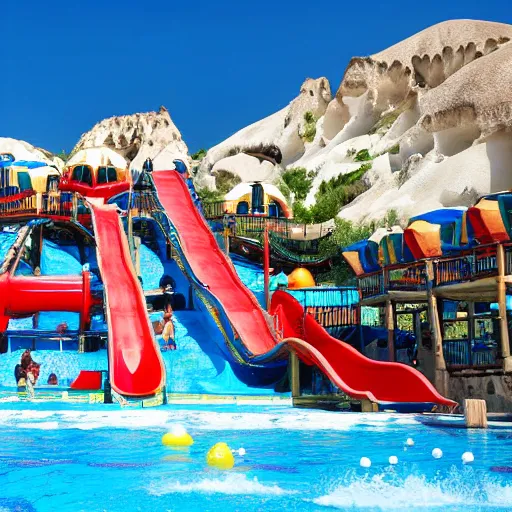 Image similar to cappadocia waterpark with water slides