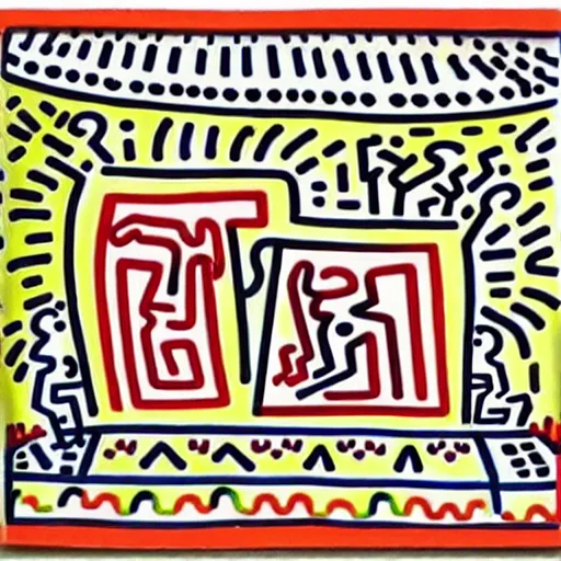 Image similar to Wedding card by Keith Haring