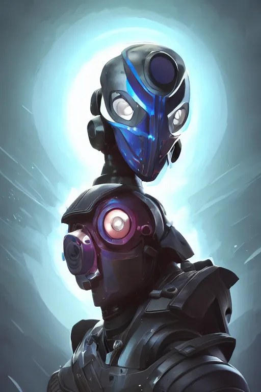 Image similar to epic mask helmet robot ninja portrait stylized as fornite style game design fanart by concept artist gervasio canda, behance hd by jesper ejsing, by rhads, makoto shinkai and lois van baarle, ilya kuvshinov, rossdraws global illumination radiating a glowing aura global illumination ray tracing hdr render in unreal engine 5