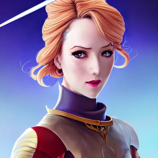 Image similar to portrait of duchess satine kryze of mandalore, anime fantasy illustration by tomoyuki yamasaki, kyoto studio, madhouse, ufotable, comixwave films, trending on artstation