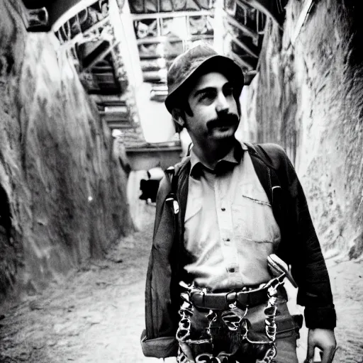 Prompt: spelunky as a real person, 3 5 mm photo