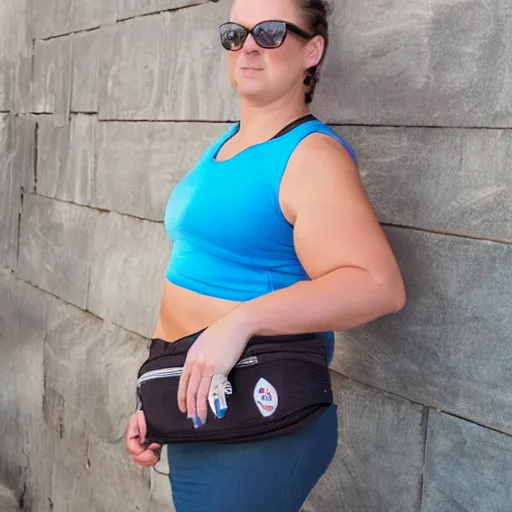Prompt: fanny pack swallowing a whale