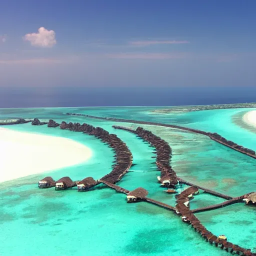 Image similar to exotic location in the maldives, view from helicopter