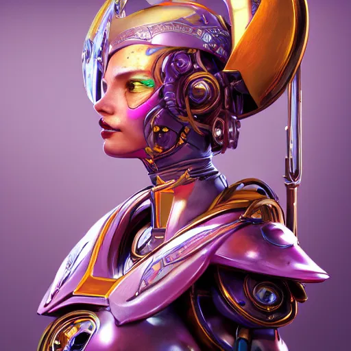 Image similar to studio portrait of lawful good colorful female holy mecha paladin absurdly beautiful, elegant, young sensual graceful woman, ultrafine hyperrealistic detailed face illustration by kim jung gi, irakli nadar, intricate linework, sharp focus, bright colors, matte, octopath traveler, final fantasy, unreal engine highly rendered, global illumination, radiant light, intricate environment