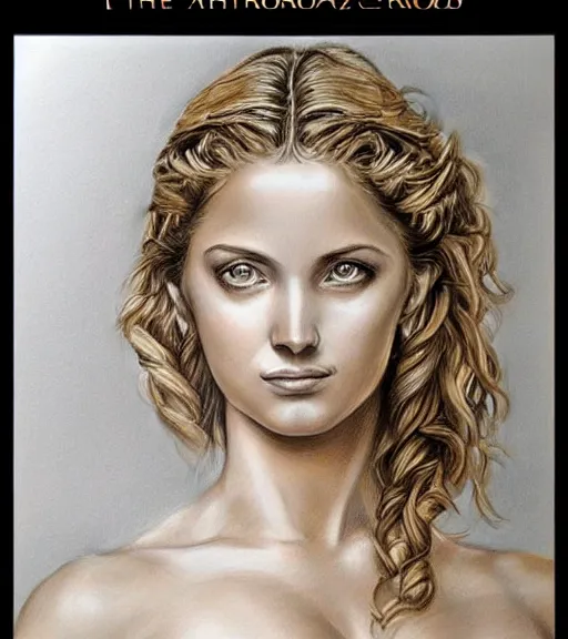 Image similar to drawing of the beautiful greek goddess aphrodite, fantasy art, hyper realistic, amazing detail, in the style of robert rutkowski