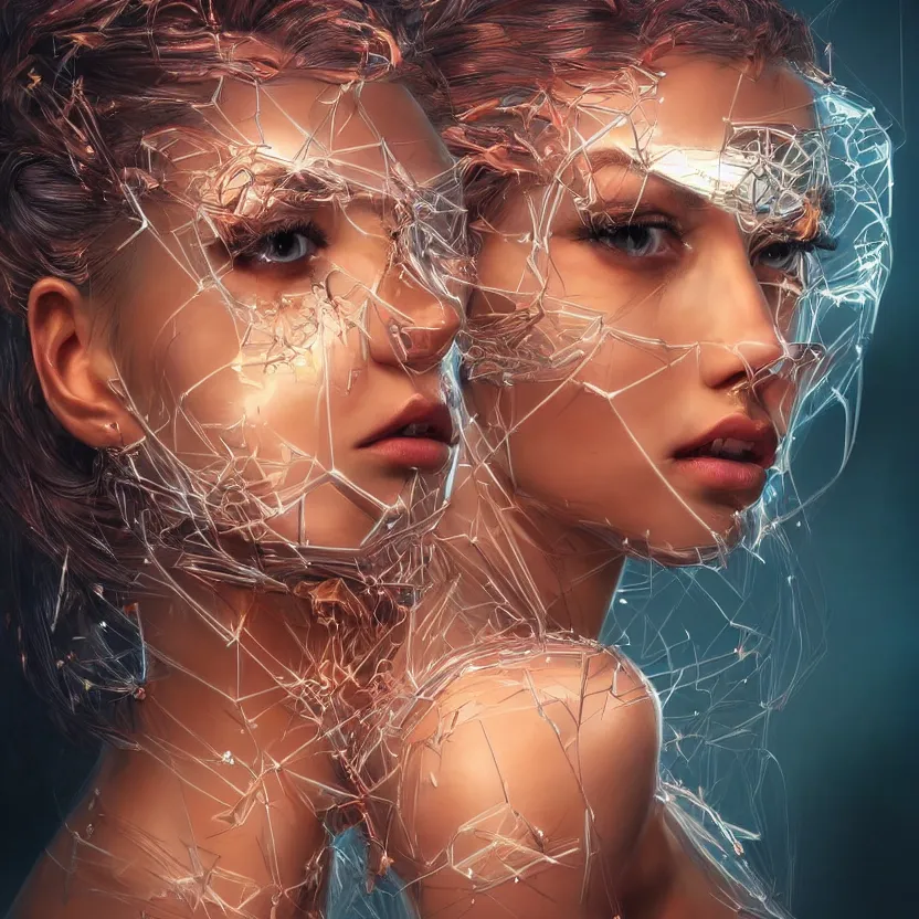 Image similar to a highly detailed photo of very intricate female frontal face portrait, symmetry!!, futurism, rococo cyber neon lighting, detailed futuristic fibonacci jewelry, profile posing, hyper photorealistic, crispy quality, digital photography, trending in pinterest, cinematic, 4 k ultra hd, art by pascal blanche, art by greg rutkowski, art by artgerm,