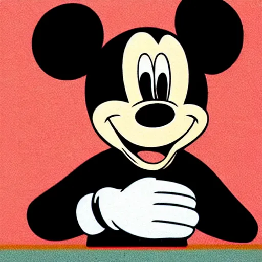 Image similar to Mickey Mouse as skinhead punk