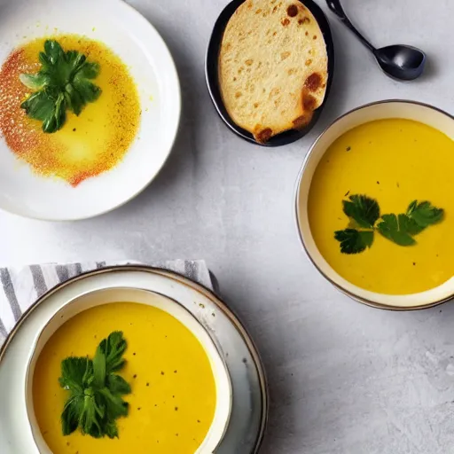 Prompt: cookbook photo of portal soup