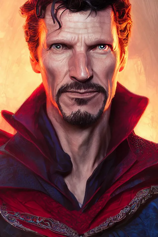 Image similar to Portrait of Todd Howard as Doctor Strange highly detailed, marvel comics, dark, intricate, highly detailed, smooth, artstation, digital illustration by Ruan Jia and Mandy Jurgens and Artgerm and Wayne Barlowe and Greg Rutkowski and Zdislav Beksinski