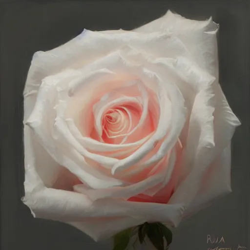 Prompt: hyperrealistic rose, close shot, white background, by ruan jia and greg rutkowski