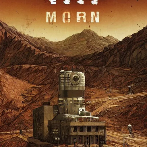 Prompt: [North Korean colony on Mars, poster, very detailed, cinematic lighting, matte, sharp, photography, art by enki bilal]