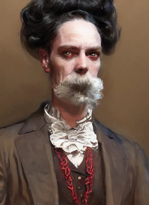 Image similar to close up concept art of a nice victorian character, by sabbas apterus, by donato giancola