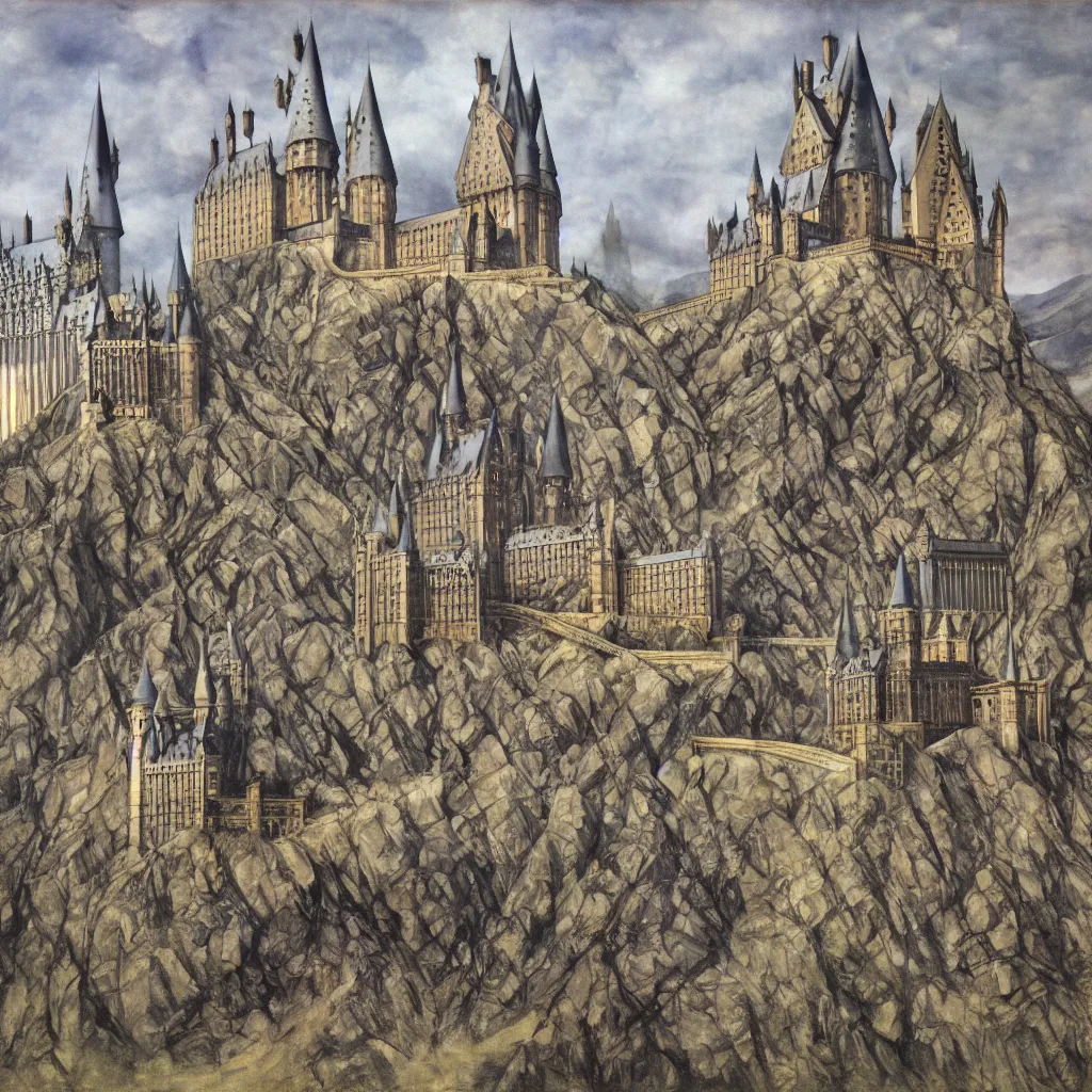 Prompt: hogwarts, Mikhail Vrubel, 4k, 8k