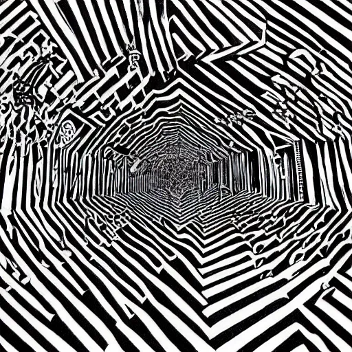 labyrinth, mc escher print | Stable Diffusion