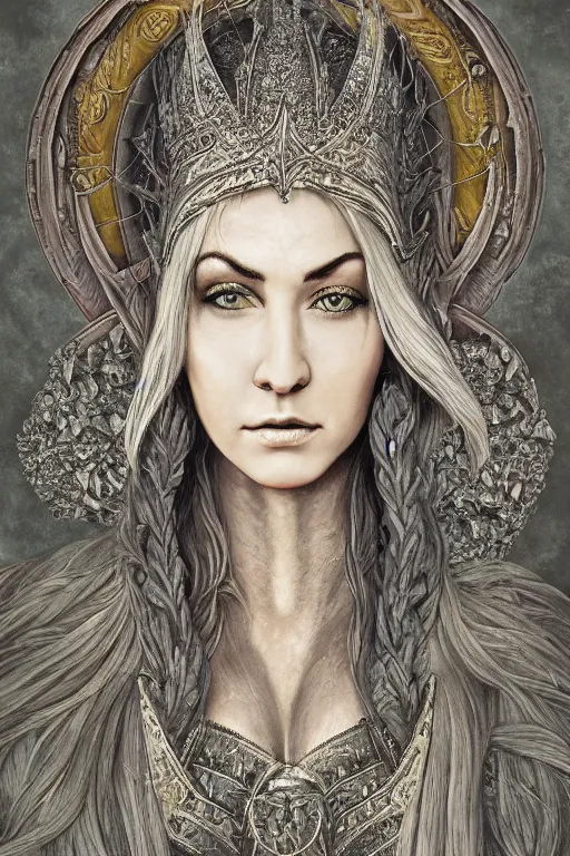 Prompt: detailed portrait of an elven queen | Steven Belledin |