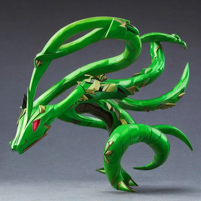 Image similar to a figure of rayquaza, figurine, detailed product photo