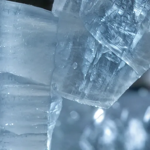 Image similar to see through clear sheet of ice sheet of ice in front of face behind ice 80mm close up