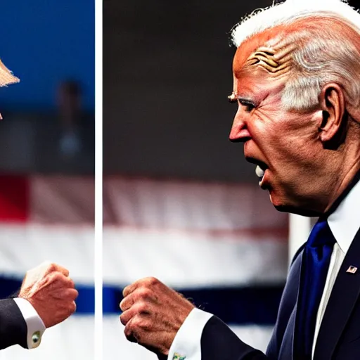 Image similar to trump vs biden boxing match