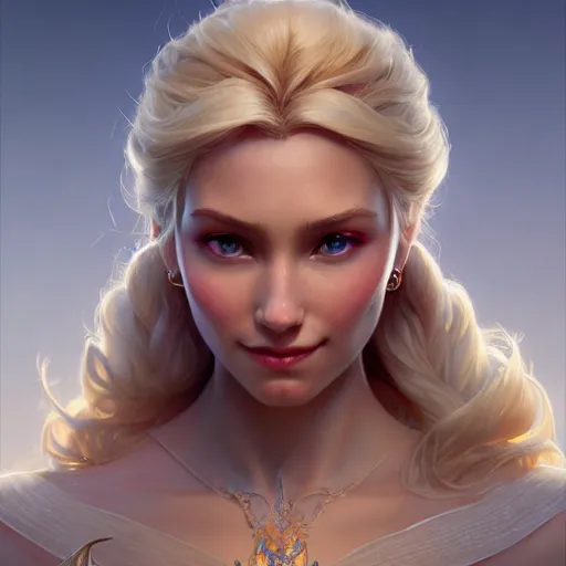 Image similar to elsa, intricate, highly detailed, digital painting, artstation, concept art, smooth, sharp focus, illustration, unreal engine 5, 8 k, art by artgerm and greg rutkowski and alphonse mucha