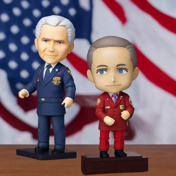 Image similar to George W Bush, An anime Nendoroid of George W Bush, figurine, detailed product photo