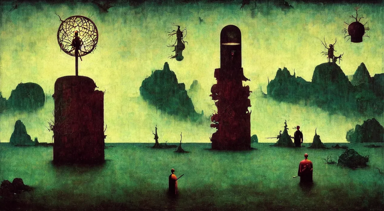 Image similar to single flooded simple!! tribal totem, very coherent and colorful high contrast masterpiece by norman rockwell franz sedlacek hieronymus bosch dean ellis simon stalenhag rene magritte gediminas pranckevicius, dark shadows, sunny day, hard lighting