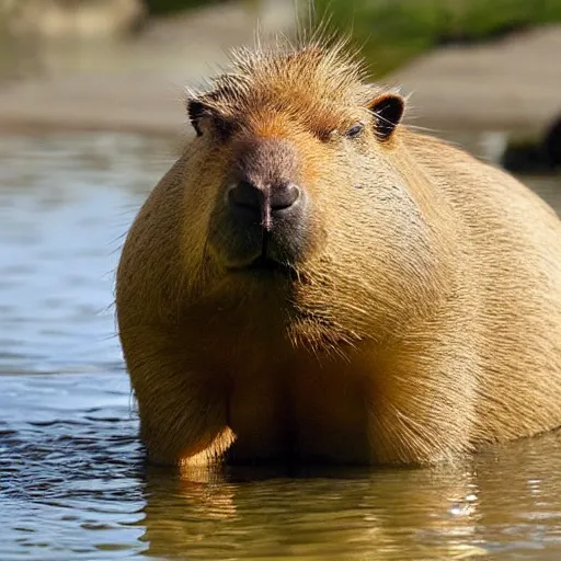 Prompt: capybara surrounded by money