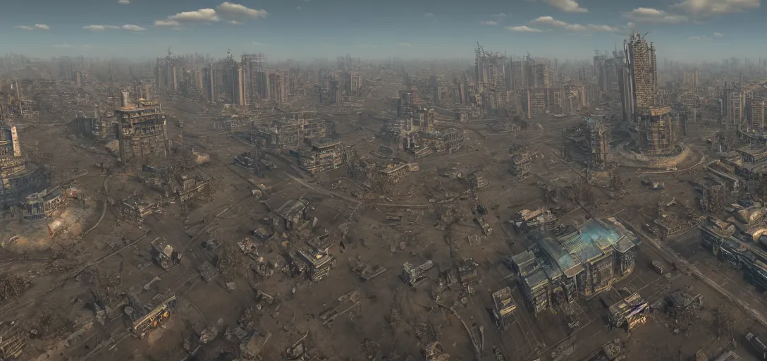 Image similar to Photo of Beijing in the Fallout Universe, 8K, daytime, high quality
