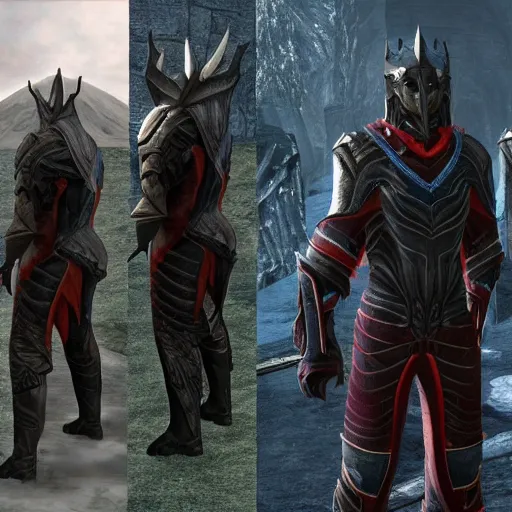 Image similar to elon musk as a dark elf in elder scrolls v skyrim