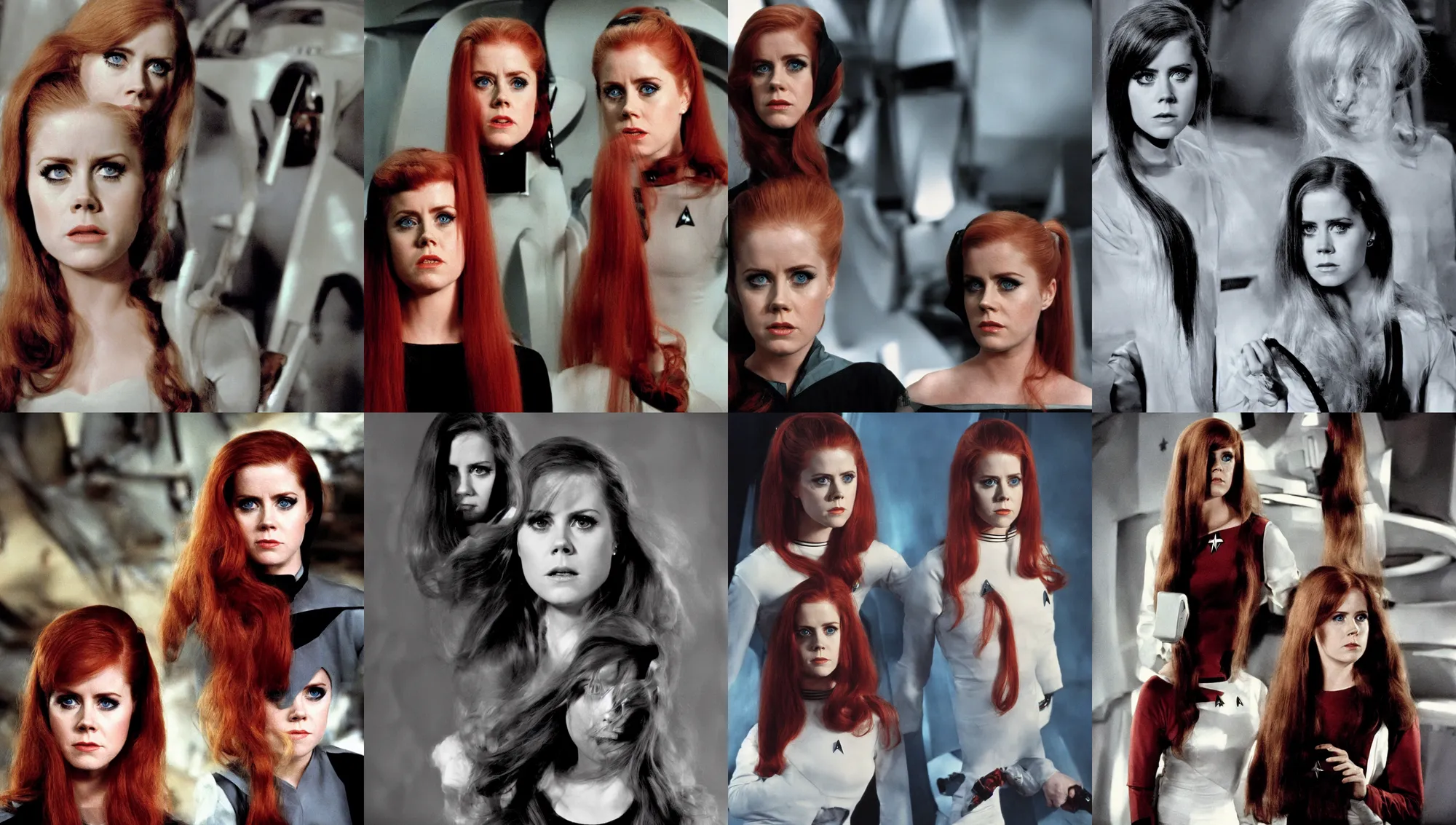 Image similar to emo portrait of amy adams in star trek : the next generation, 1 9 6 0 s technicolor