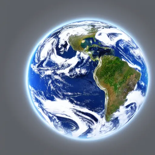 Image similar to 3 d render of earth, white background