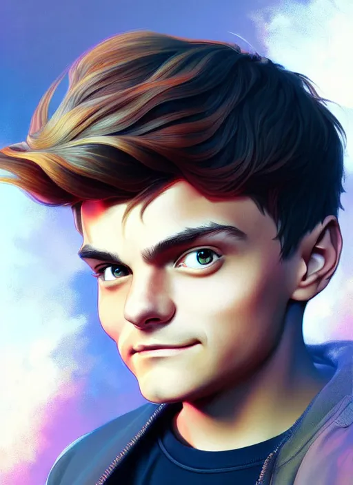 Prompt: cute martin garrix, natural lighting, path traced, highly detailed, high quality, digital painting, by don bluth and ross tran and studio ghibli and alphonse mucha, artgerm