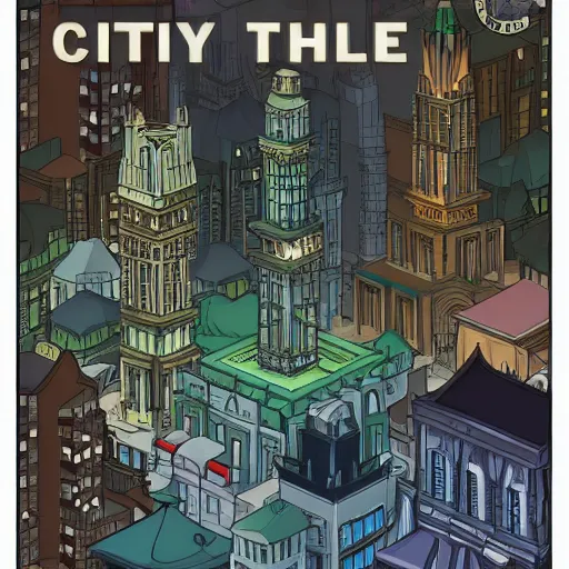 Image similar to city in the style of arcane series