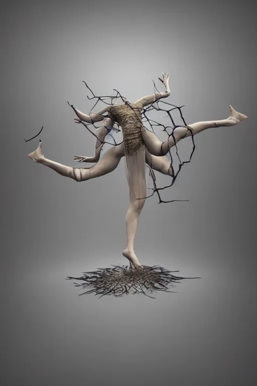 Image similar to a hyper realistic 3D model of surreal levitation, digital art, high concept, fractal, recursive, exponential, quantum