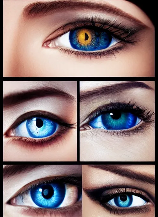 Image similar to portrait of a stunningly beautiful eye, all styles combined and multiplied