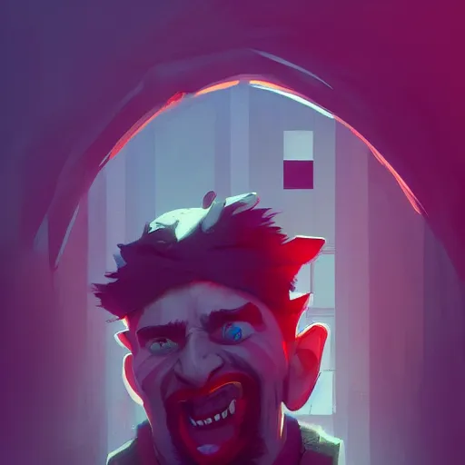 Prompt: portrait of an hilarious laughing funny croatian man, best memories from a stand - up comedy show, in a croatian building, dramatic lighting, unreal engine, by anton fadeev, by nolan, by greg rutkowski, trending on artstation