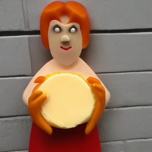 Prompt: woman made of cheese