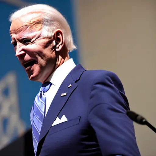 Image similar to joe biden making the creepiest face