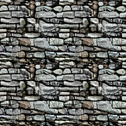 Prompt: normal map and diffuse map of a stone wall - seamless