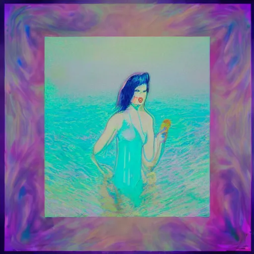 Image similar to TOGETHER is more - Data NFT Season 1 contributor in seapunk style featured on artstation in the style of Monet - series element 1