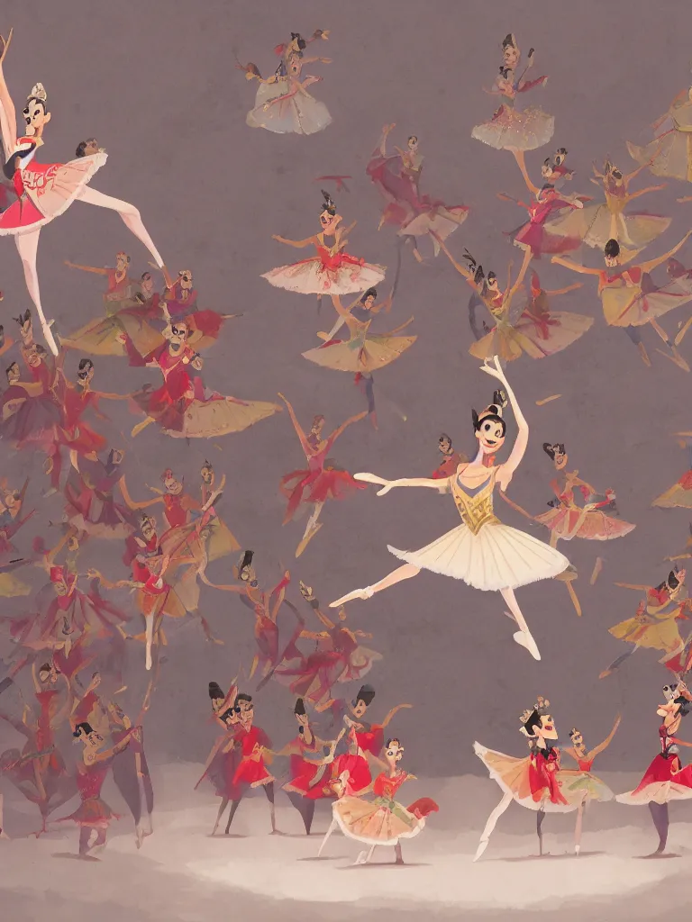 Image similar to nutcracker ballet show by disney concept artists, blunt borders, rule of thirds