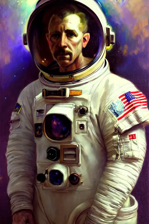 Image similar to hyperrealist portrait sketch of an astronaut by jeremy mann and alphonse mucha, fantasy art, photo realistic, dynamic lighting, artstation, poster, volumetric lighting, very detailed faces, 4 k, award winning