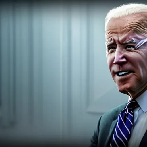 Image similar to Joe Biden cast as Magneto, still from X-men movie, hyperrealistic, 8k, Octane Render,