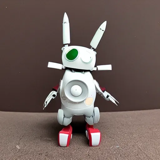 Image similar to a small animal robot in the style of studio ghibli