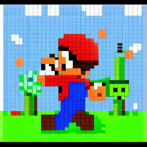 mario pixel grid