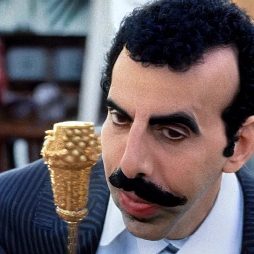 Prompt: borat is king of the universe